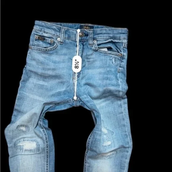 Kids Polo blue distressed jeans Size L (12/14) - Picture 10 of 11